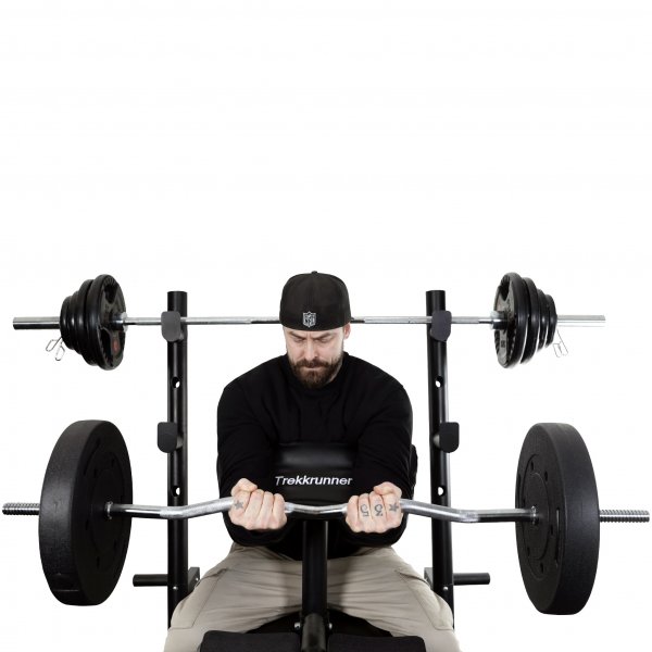 Krøllestang 130cm | 25 mm hull | Perfekt for hjemmetrening Krøllestang 130cm | 25 mm hull | Perfekt for hjemmetrening