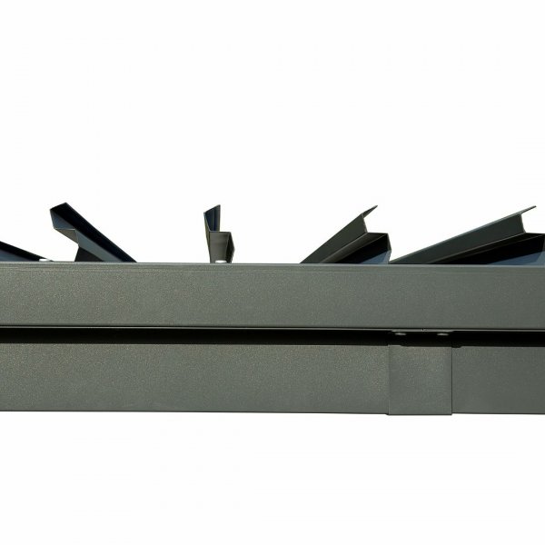 Pergola i galvanisert st�l 4x3 m | Lamelltak, gr�, uteplass og hage