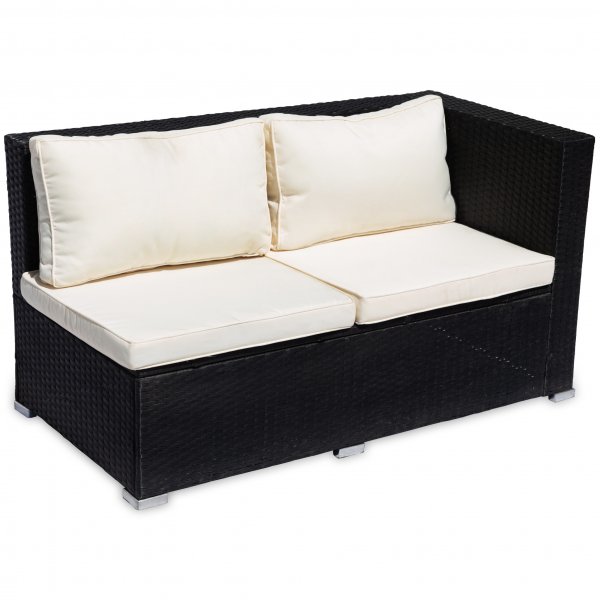 Loungegrupp Lyfco Djursvik med dubbel inbyggd f�rvaring | Svart konstrotting