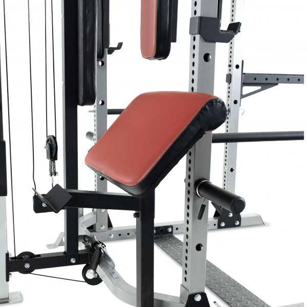 Vektstangstativ med treningsbenk