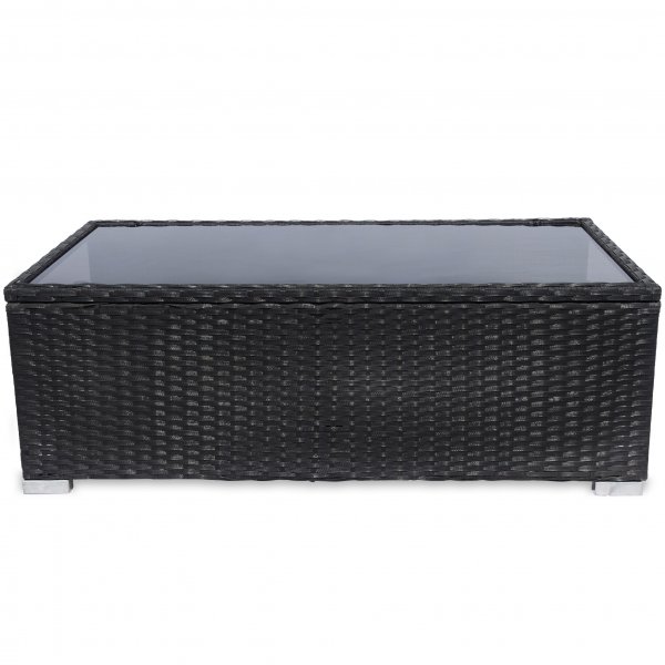 Loungegrupp Lyfco Djursvik med dubbel inbyggd f�rvaring | Svart konstrotting