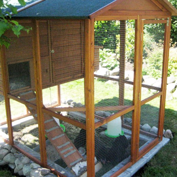 Hønsehus med hønsegård | Lett å rengjøre | Ferdig byggesett | 1,9x1,7x1,6m Hønsehus med hønsegård | Lett å rengjøre | Ferdig byggesett | 1,9x1,7x1,6m