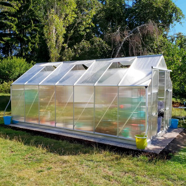 Drivhus 12,4m | Hy dyrkingshyde | 6mm kanal plast