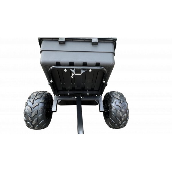 Robust ATV Trailer med Mesh | 700KG lastekapasitet og terrenghjul | Svart