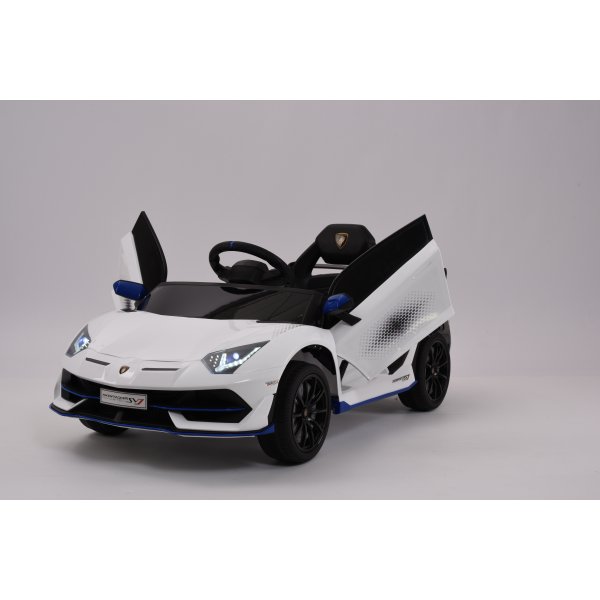 Elektrisk bil for barn Lamborghini | 12V, 2x390 motorer, 4,5Ah, hvit