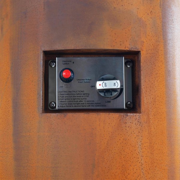 Gasdrevet eldsted i cortenstål | For utemiljø | Fredrika Gasdrevet eldsted i cortenstål | For utemiljø | Fredrika