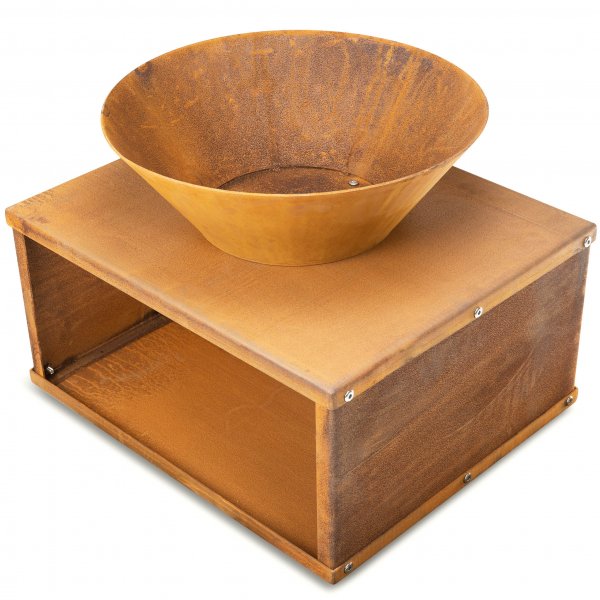 Utepeis i cortenst�l | For utend�rsmilj� | Sk�l med bord