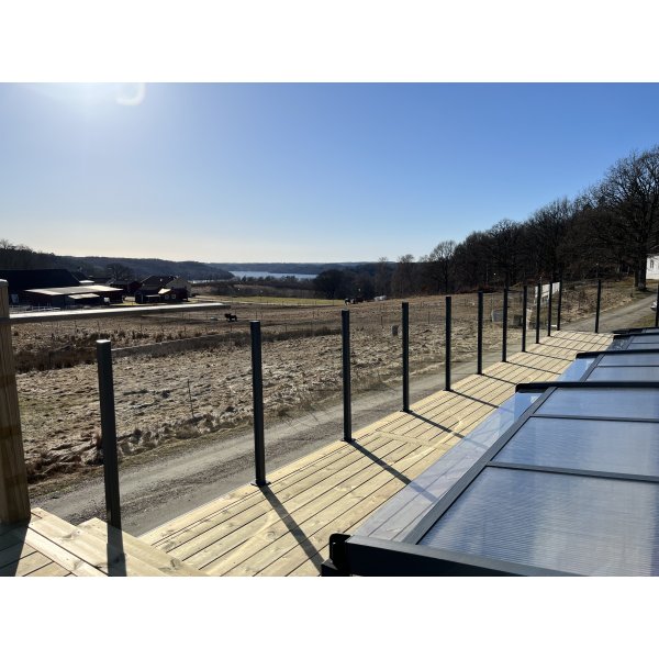 Glasrekkverk / gjerde i klarglass | Flerpakning