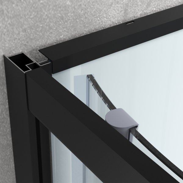 Komplett dusjkabinett - Flere spraymoduser - Regndusj - Sort profil Komplett dusjkabinett - Flere spraymoduser - Regndusj - Sort profil