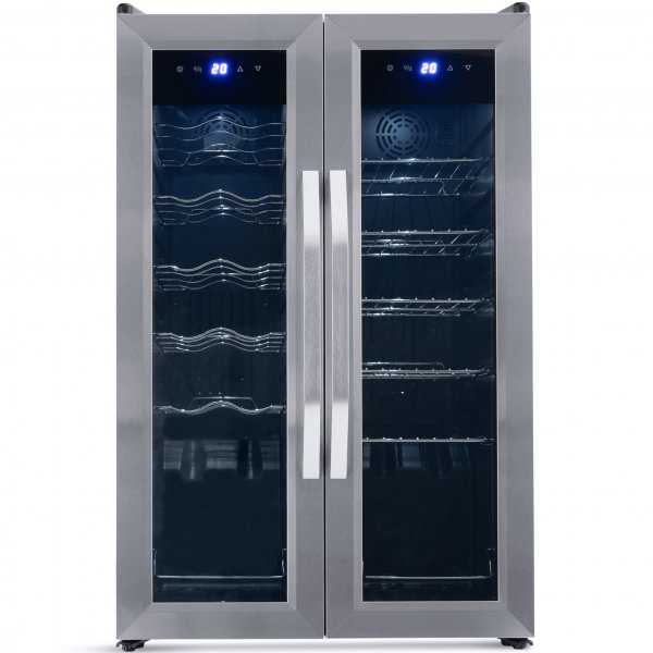 Kombinert vin og øl kjøleskap | 24 flasker/66 bokser | Stillegående løping Kombinert vin og øl kjøleskap | 24 flasker/66 bokser | Stillegående løping