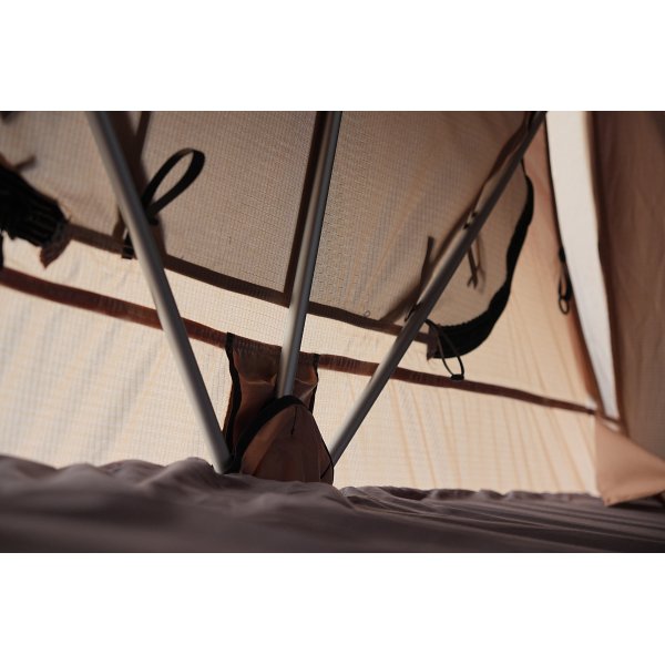 Taktelt softshell 240x160 cm | 10000 mm vanntett, madrass og stige inkludert, Trekkrunner