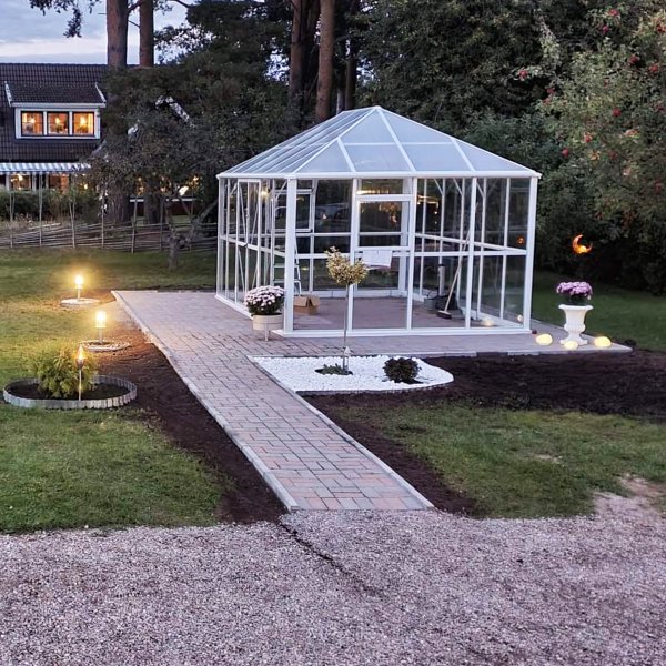 Lysthus 13m² | Stort premium drivhus | 5 års stormgaranti Lysthus 13m² | Stort premium drivhus | 5 års stormgaranti