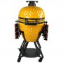 Kamado-grill �54 cm | Keramisk kullgrill i Yellow Pineapple-design med termometer | Hawaii