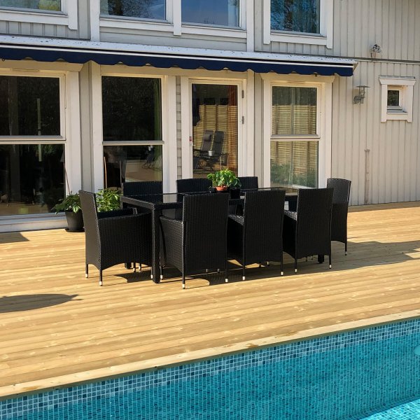 Utendrs spisegruppe med 8 stoler | Puter inkludert | Gr | Lyfco Lysekil