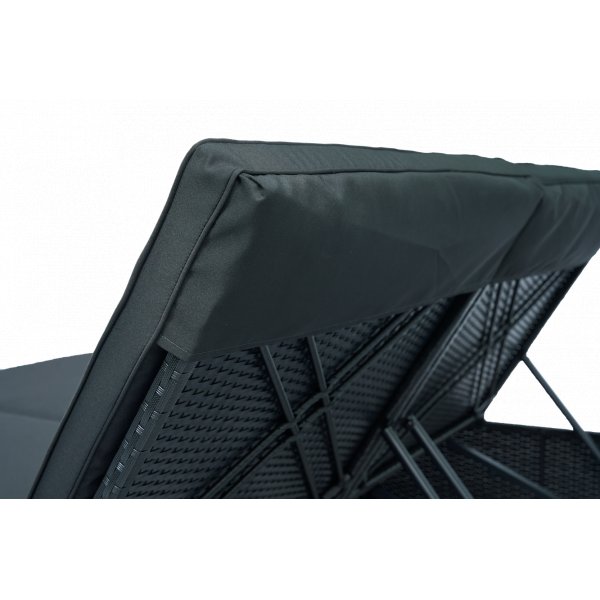 Solseng 200 � 160 cm � Ekstra bred solseng i svart | Glyxn�s