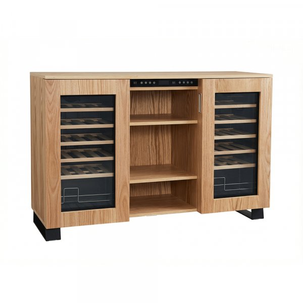 Vinskap med doble temperatursoner – Twin vinskap for 24 flasker med LED-belysning Vinskap med doble temperatursoner – Twin vinskap for 24 flasker med LED-belysning