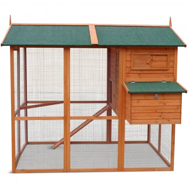 Hønsehus med hønsegård | Lett å rengjøre | Ferdig byggesett | 1,9x1,7x1,6m Hønsehus med hønsegård | Lett å rengjøre | Ferdig byggesett | 1,9x1,7x1,6m