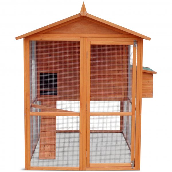 Hønsehus med hønsegård | Lett å rengjøre | Ferdig byggesett | 1,9x1,7x1,6m Hønsehus med hønsegård | Lett å rengjøre | Ferdig byggesett | 1,9x1,7x1,6m