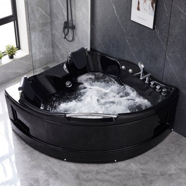 Boblebadekar hj�rne for 2 personer 150x150 cm | BK-005 | Svart