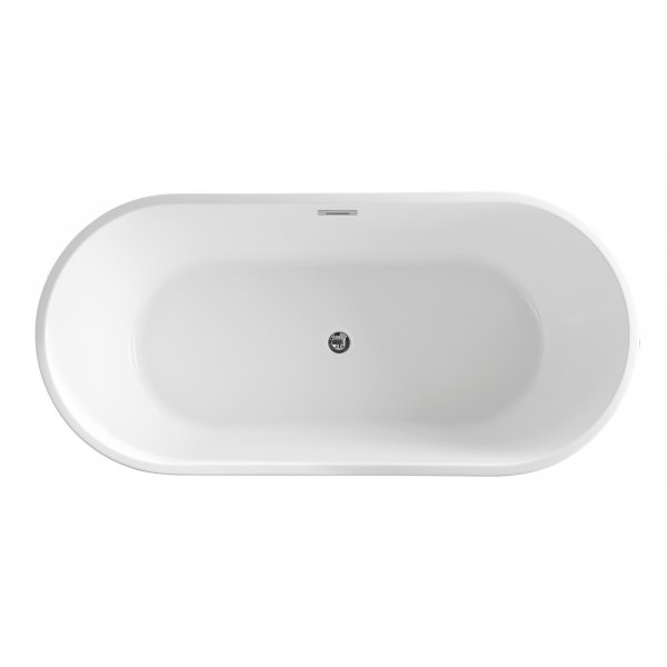 Frittst�ende badekar i hvit akryl 160 cm | Medea