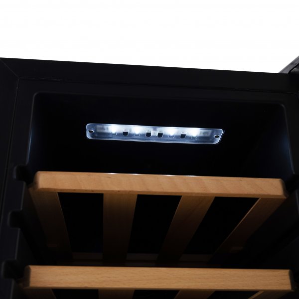 Vinkjøler 2 temperatursoner | 27 flasker | Stillegående | 35cm bred Vinkjøler 2 temperatursoner | 27 flasker | Stillegående | 35cm bred