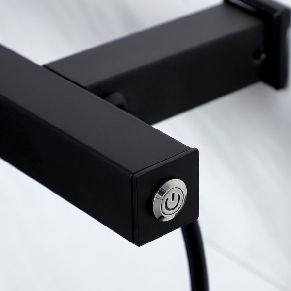 Elektrisk håndkletørker 60x80x12cm | Matt svart Elektrisk håndkletørker 60x80x12cm | Matt svart