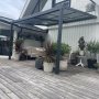 Skyveveranda med tak p 12m | Skyvbart tak | Kanalplast/Aluminium
