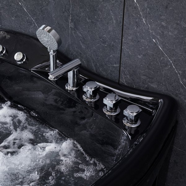 Boblebadekar hj�rne for 2 personer 150x150 cm | BK-005 | Svart