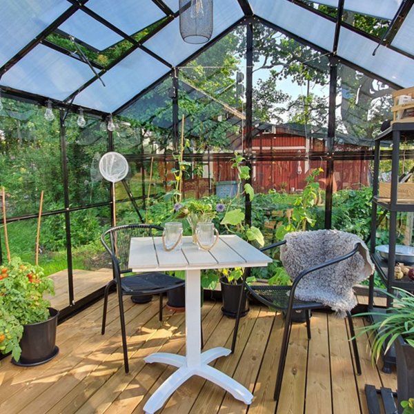 Drivhus 12,7m� | 5 �rs stormgaranti | 4 mm sikkerhetsglass