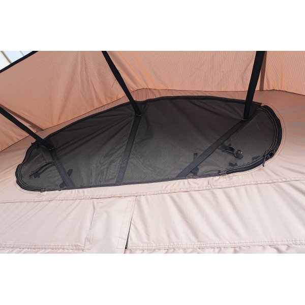 Taktelt softshell 240x160 cm | 10000 mm vanntett, madrass og stige inkludert, Trekkrunner