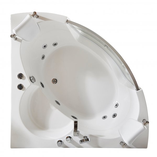 Boblebadekar med glassfront og varmeelement 140x140 cm | BK-006V