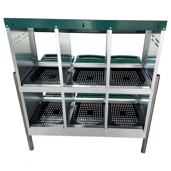 Verperede 6 rom | Galvanisert st�l | H�nerede for h�nsehus