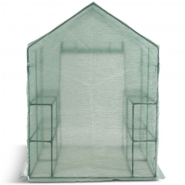 Drivhus i plast 2m� | St�lramme med PE plastdeksel