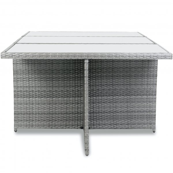 Utendørs spisegruppe | 10 sitteplasser | Grå | Kunstrotting Utendørs spisegruppe | 10 sitteplasser | Grå | Kunstrotting