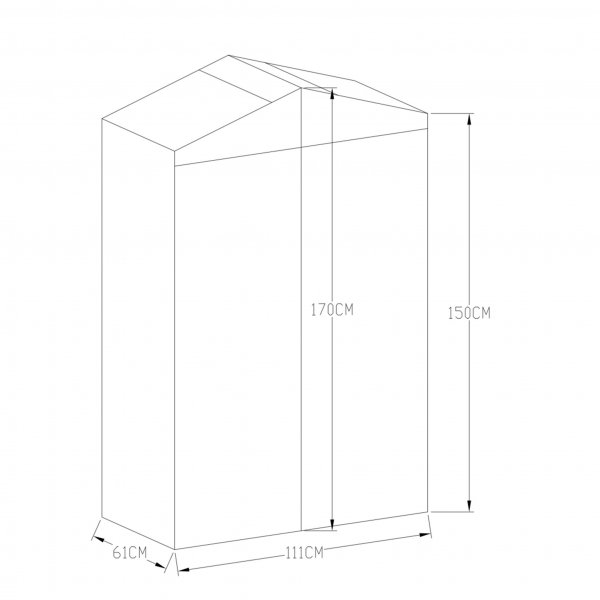 Høyt minidrivhus med V-tak | 4 mm sikkerhetsglass | Svart Høyt minidrivhus med V-tak | 4 mm sikkerhetsglass | Svart