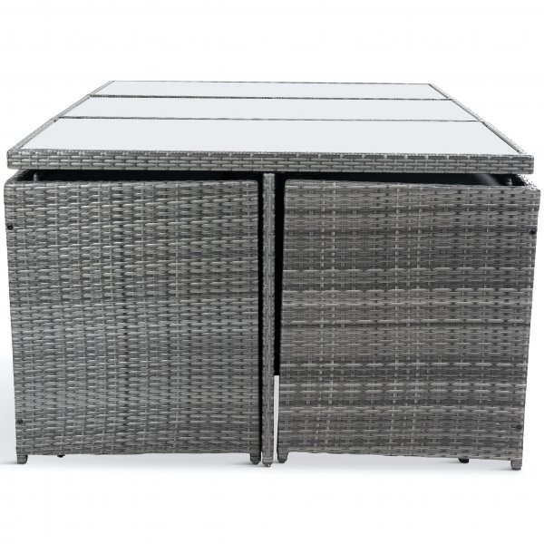 Utendørs spisegruppe | 10 sitteplasser | Grå | Kunstrotting Utendørs spisegruppe | 10 sitteplasser | Grå | Kunstrotting