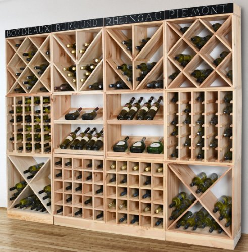 Vinstativ i tre for 25 flasker | B�rekraftig vinstativ for vinoppbevaring i hjemmet