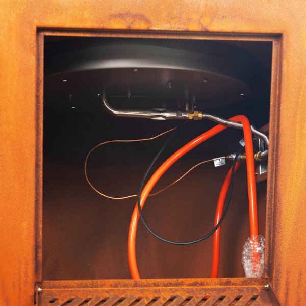 Gassdrevet peis laget av cortenstål | For utendørs bruk | Husum Gassdrevet peis laget av cortenstål | For utendørs bruk | Husum