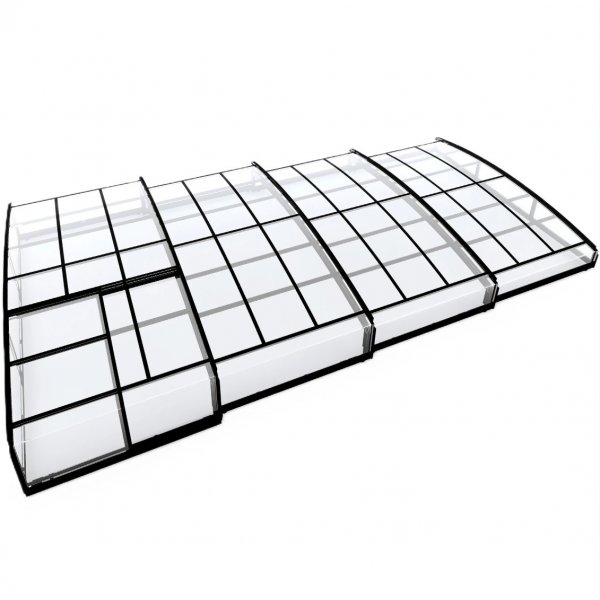 Bassengtak 4x8m | Uten skinner | UV-beskyttelse | Fleksibel d�r