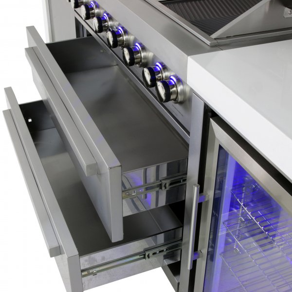 Stor rustfri gassgrill Austin