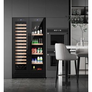 Stor vinkj�ler for 60 flasker og 218 bokser | Eksklusivt design med doble temperatursoner | 365 L