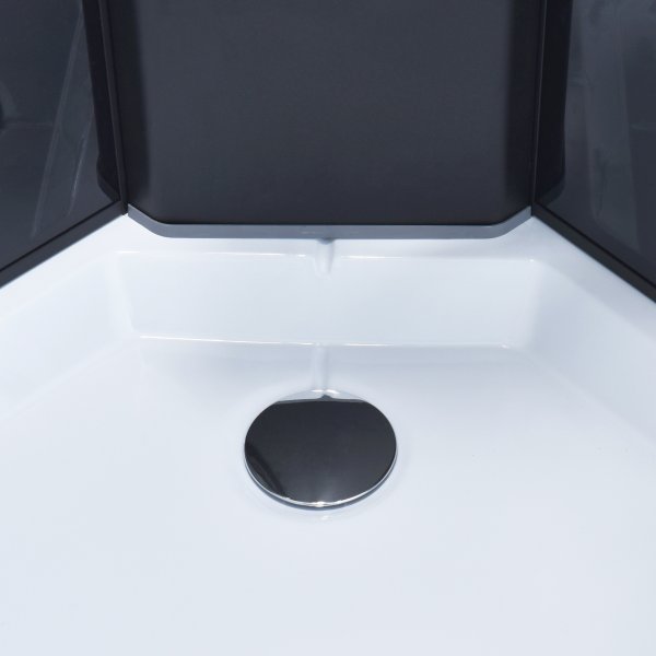 Komplett dusjkabinett med regndusj | Svart Komplett dusjkabinett med regndusj | Svart