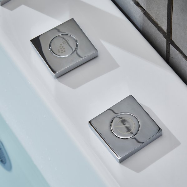 Boblebadekar med glassfront og varmeelement 170x80 cm | BK-020