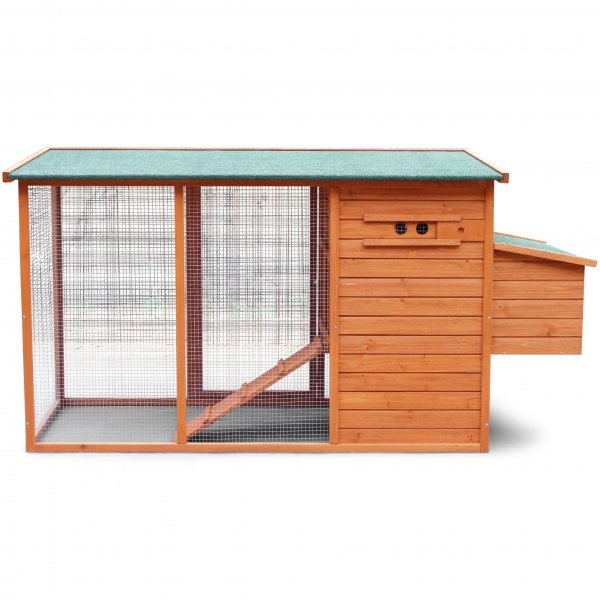 Hønsehus med hønsegård | Lett å rengjøre | Ferdig byggesett | 2x0,7x1m Hønsehus med hønsegård | Lett å rengjøre | Ferdig byggesett | 2x0,7x1m