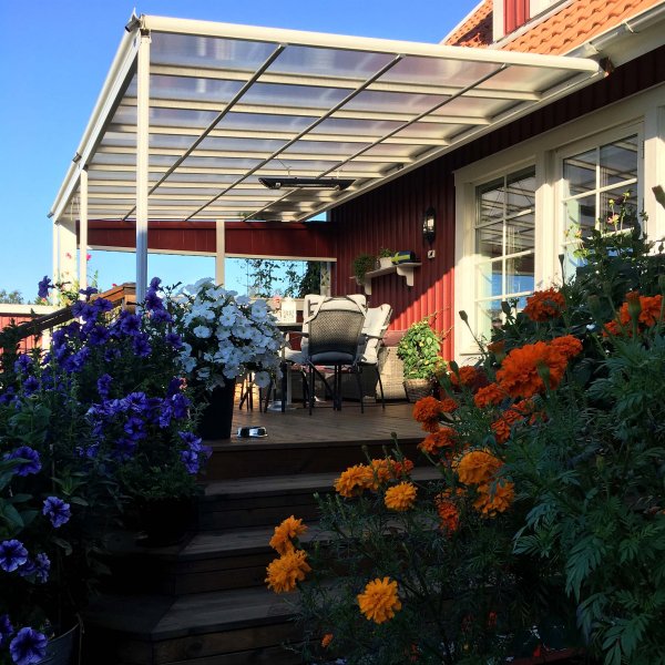 Terrasse 5,6x3,0m | Ekstra hy | Kanalplast / Aluminium