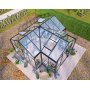 T-formet drivhus 12,4 m� | 4 mm sikkerhetsglass og 6 mm kanalplast