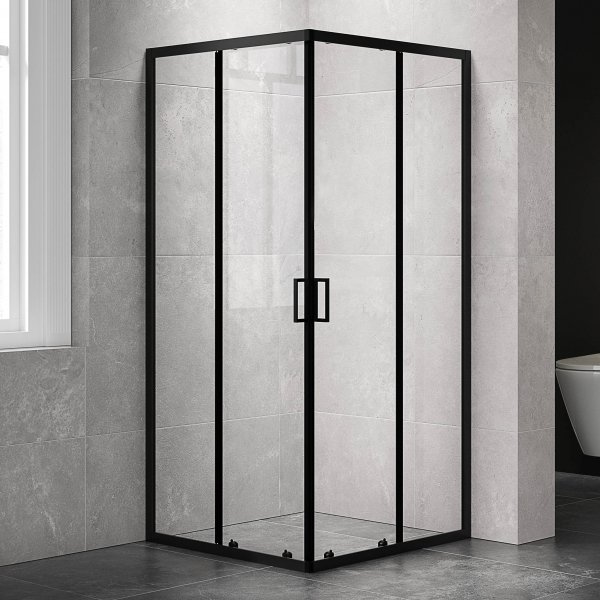 Dusjhjørne med skyvedører | 6mm sikkerhetsglass | Moderne design Dusjhjørne med skyvedører | 6mm sikkerhetsglass | Moderne design