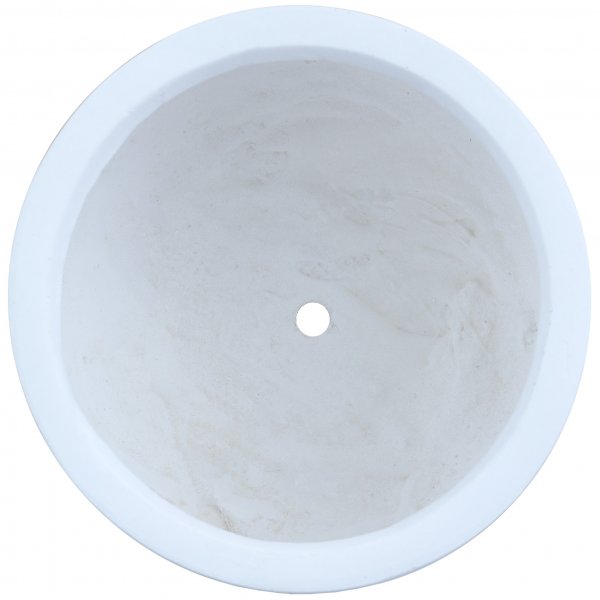 Fiberarmerte utendrs blomsterpotter - Hvit - 3-pakning