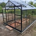 Kundebilde Drivhus 9,6 m² | 4mm sikkerhetsglass | 5 års stormgaranti | Svart