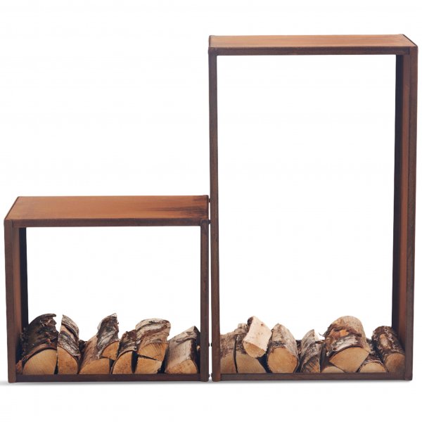 Trehylle 3mm cortenstål | Rektangulær Trehylle 3mm cortenstål | Rektangulær